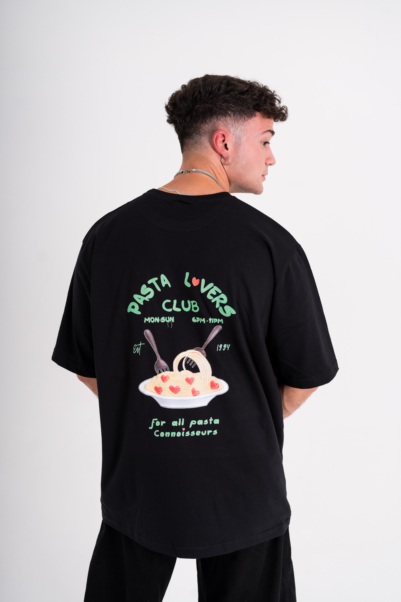 Pasta lovers club oversized tee (M)